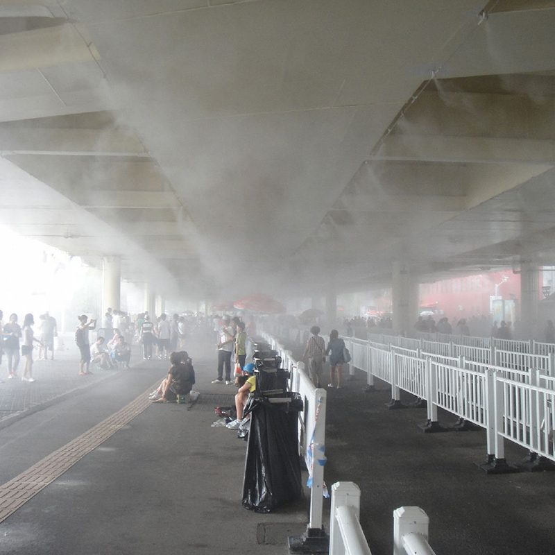 休闲娱乐车站农庄人造雾烟雾喷雾系统 用于降温造景 创利喷雾工程