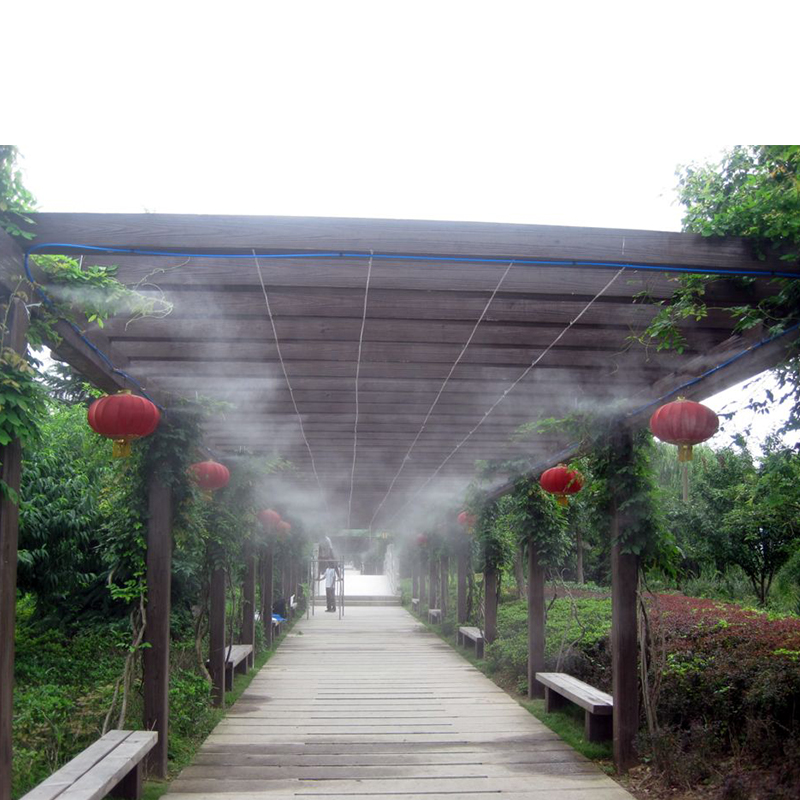 花园小区人行走道 农庄 旅游景点 休闲会所人造喷雾降温造景工程