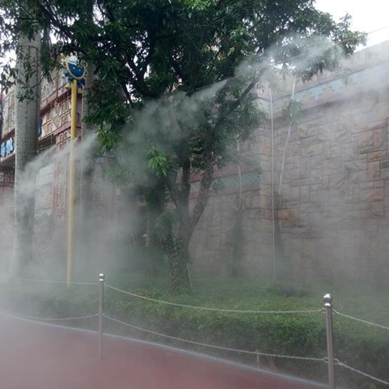承接小区喷雾造景 休闲场地步行街区喷雾造景工程 降温降尘系统
