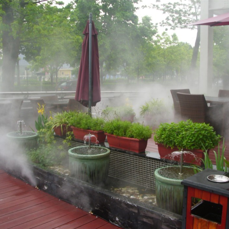 烟雾景观花园小区自动喷雾系统 园林雾林设备 佛山创利专业安装