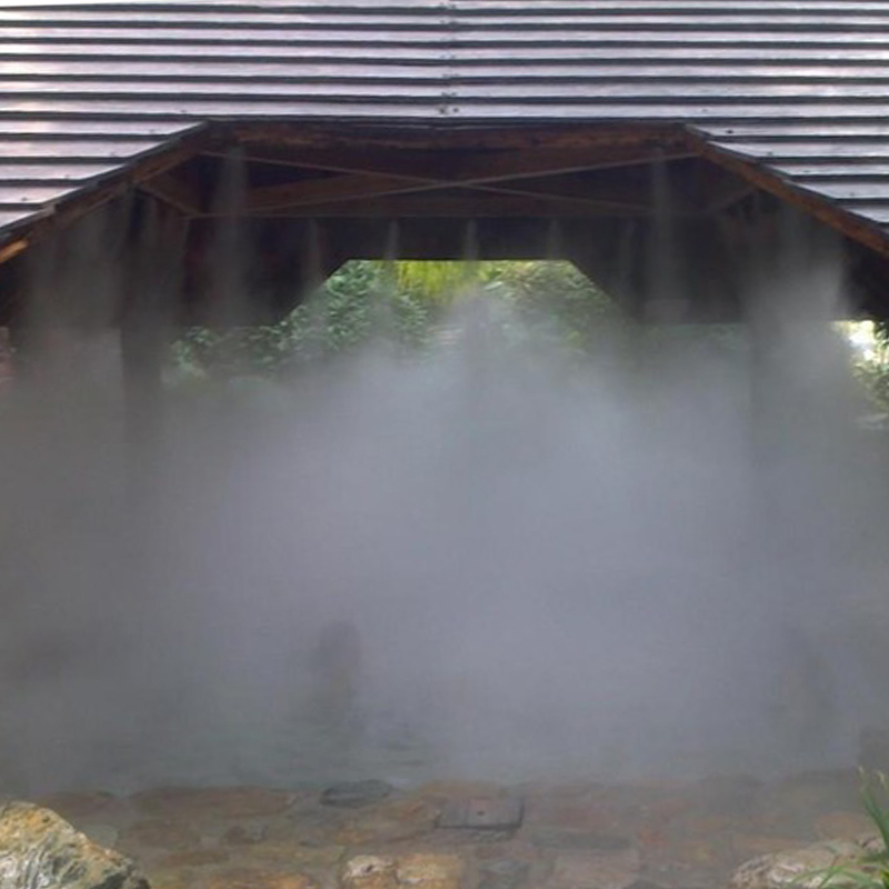 休闲场所自动喷雾工程餐厅酒店微雾喷雾酒庄农场降温造景系统