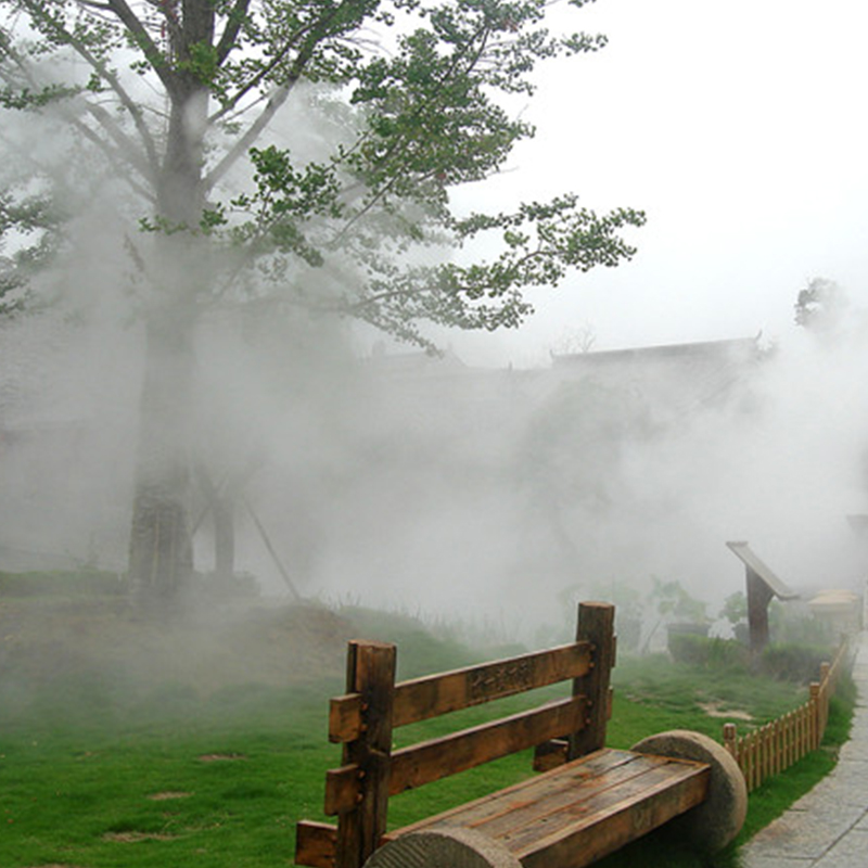 户外景观 露天烟雾效果 创利安装人造喷雾工程 公园假山鱼池雾化