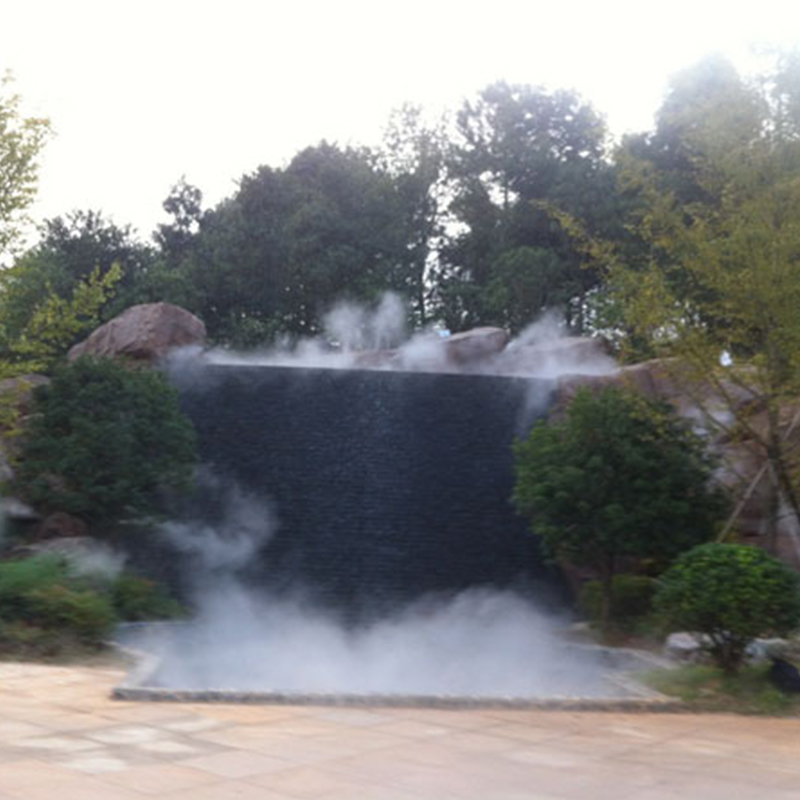 景观工程安装 度假别墅花园阳台 假山鱼池人造雾化工程 冷雾观赏