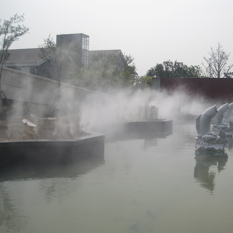 公园广场景观烟雾效果 云海云雾仙雾喷雾观赏效果 冷雾工程安装