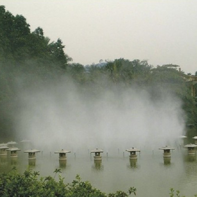 湿地公园 户外景观河道假石人造喷雾工程 冷雾烟雾专业安装
