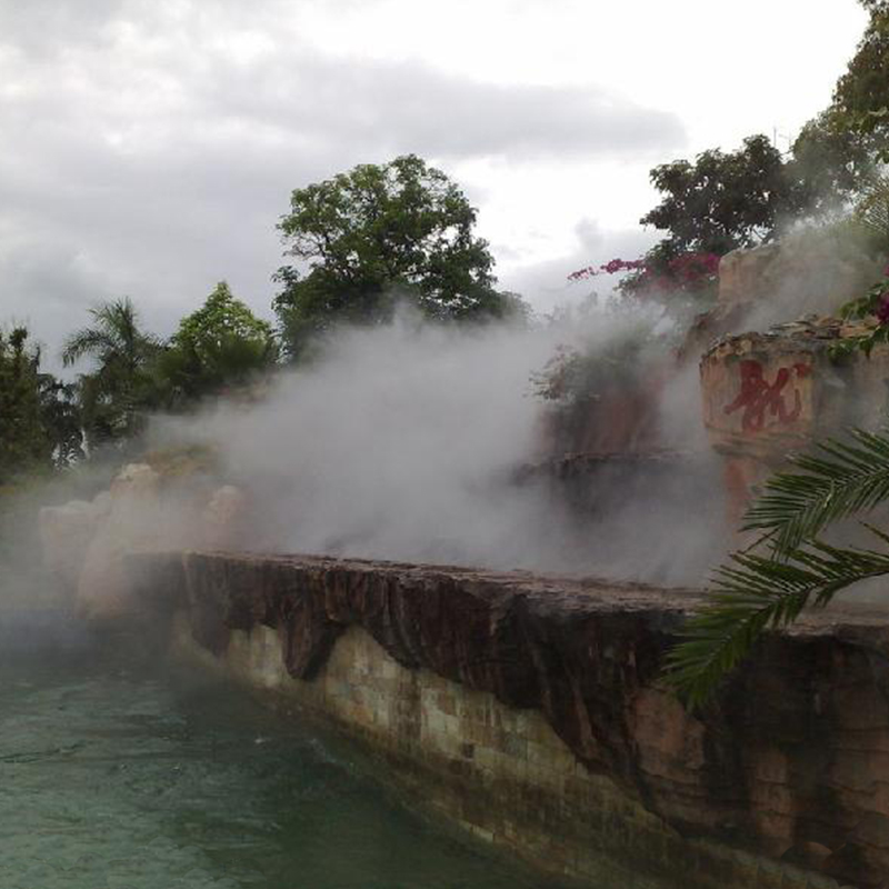 广东佛山创利承接假山鱼池水池云雾烟雾景观  河道喷雾系统