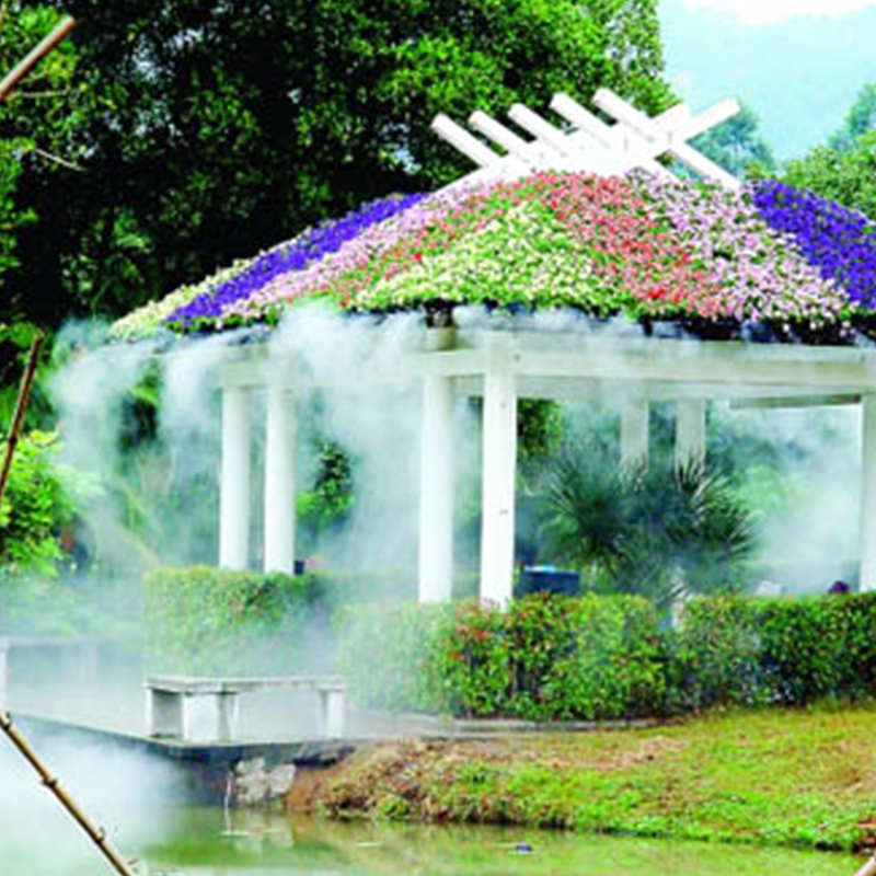 湿地公园 水景烟雾云雾 花园小区假山鱼池喷雾造景系统 喷雾工程