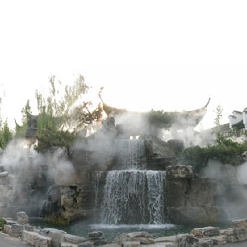 设计安装花园小区别墅公园人造烟雾工程 仙雾景观 雾森雾化工程