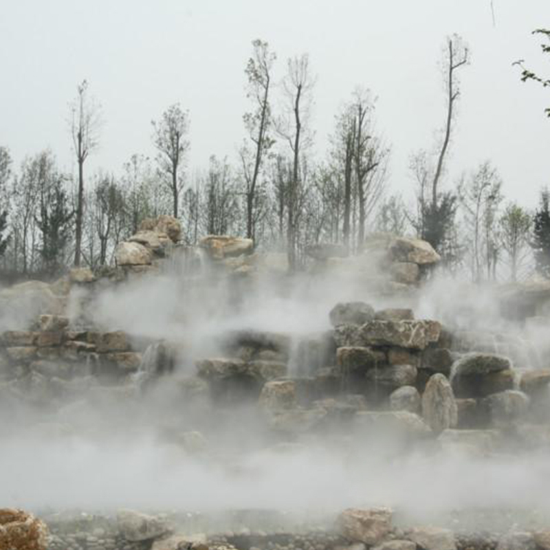 佛山创利承接假山鱼池水池烟雾景观 水雾喷雾系统 景区人造喷雾工程